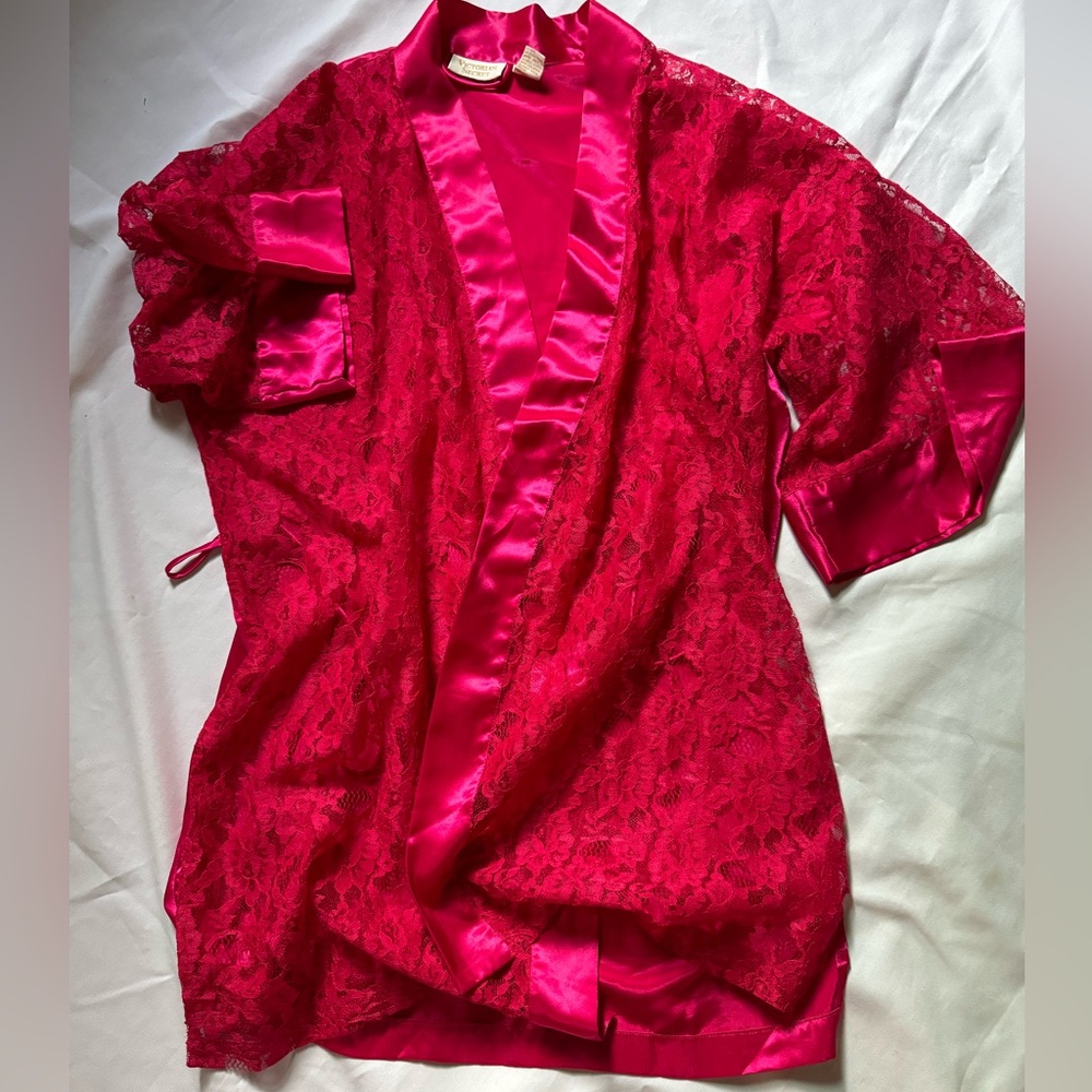 Vintage Victoria’s Secret Gold Label Lace Robe